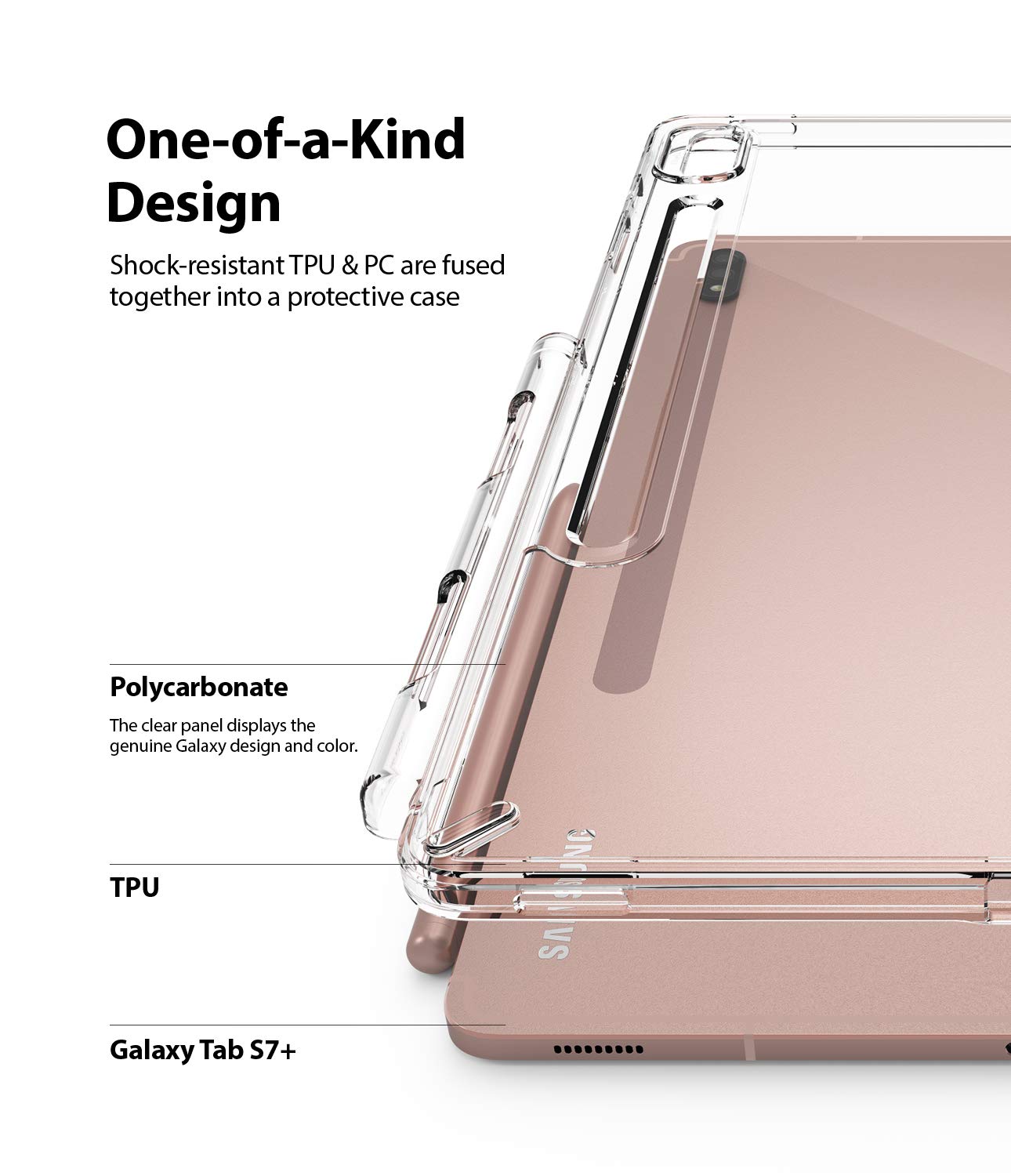 Ringke Fusion Cover Galaxy Tab S8 Plus Clear con Porta Penna