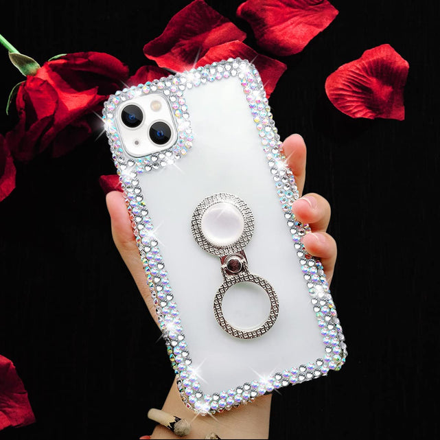 Redpepper Apple Cases iPhone 13 Mini cover strass con anello