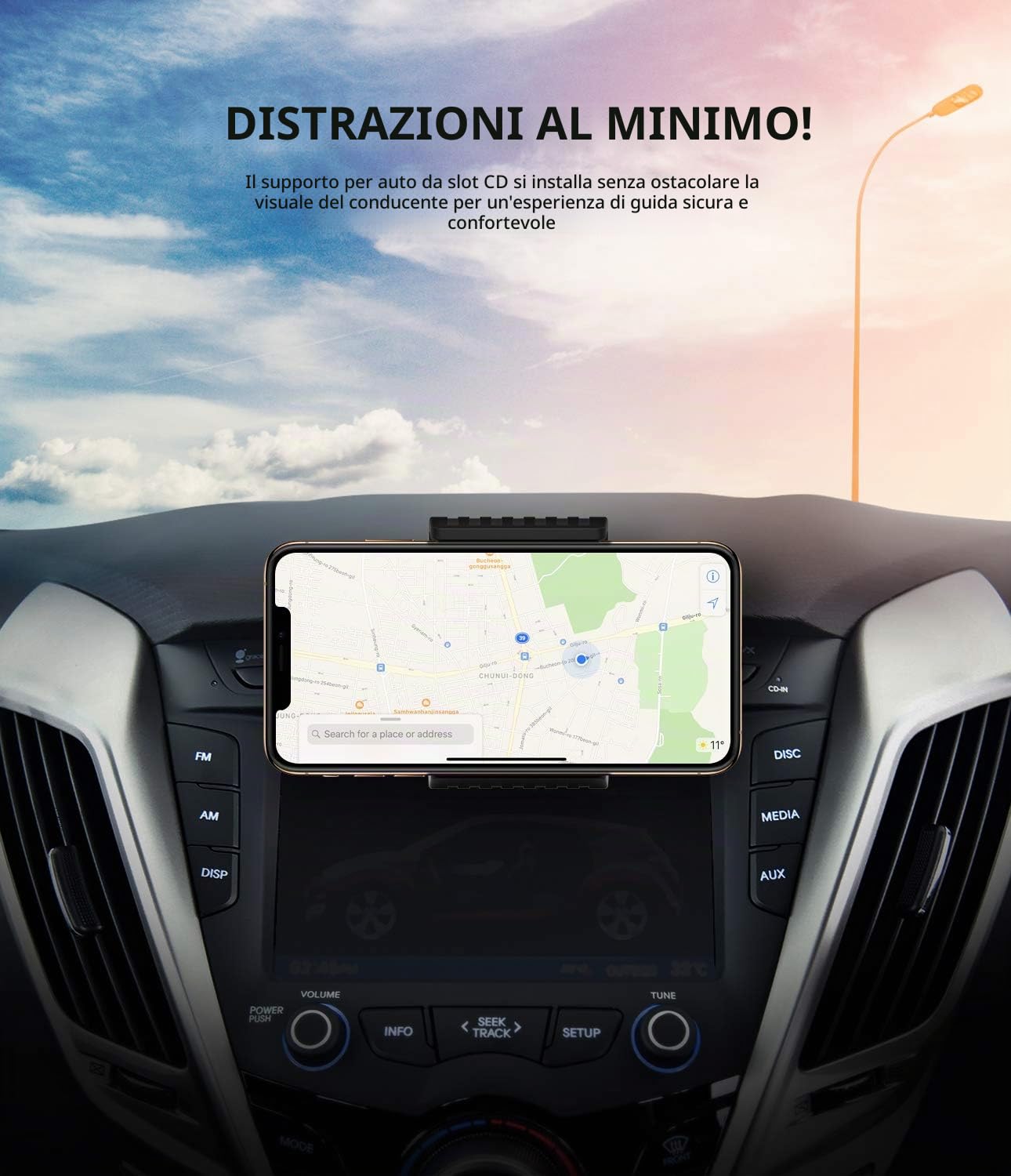Ringke Car Mount supporto auto CD magnetico universale nero