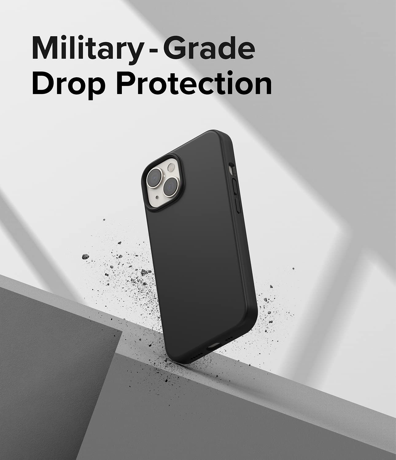 Ringke Silicone Cover iPhone 14 Nero Sottile Microfibra