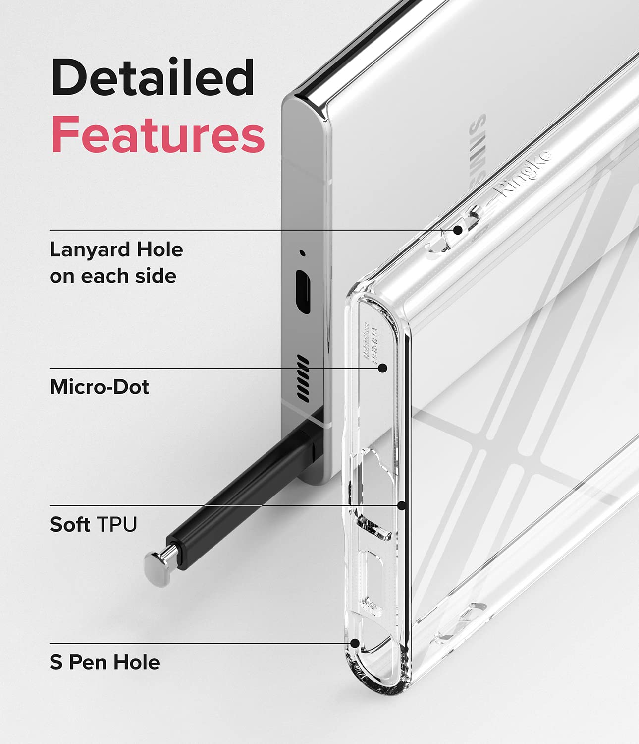 Ringke Air cover Samsung S22 Ultra TPU Clear trasparente
