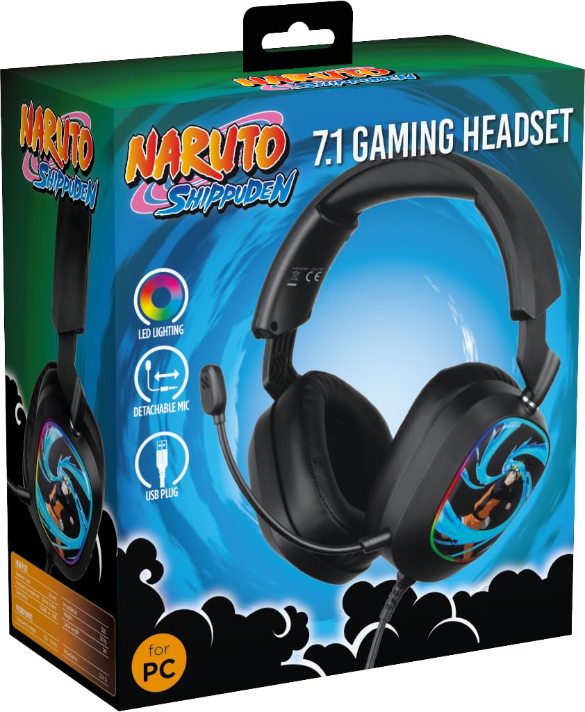 Konix Naruto Shippuden Cuffie gaming 7.1 nere