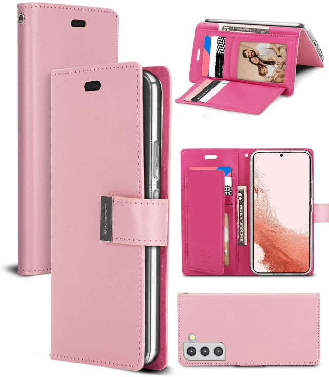 Redpepper Galaxy Cases S22 Plus Flip Cover pelle 6 carte