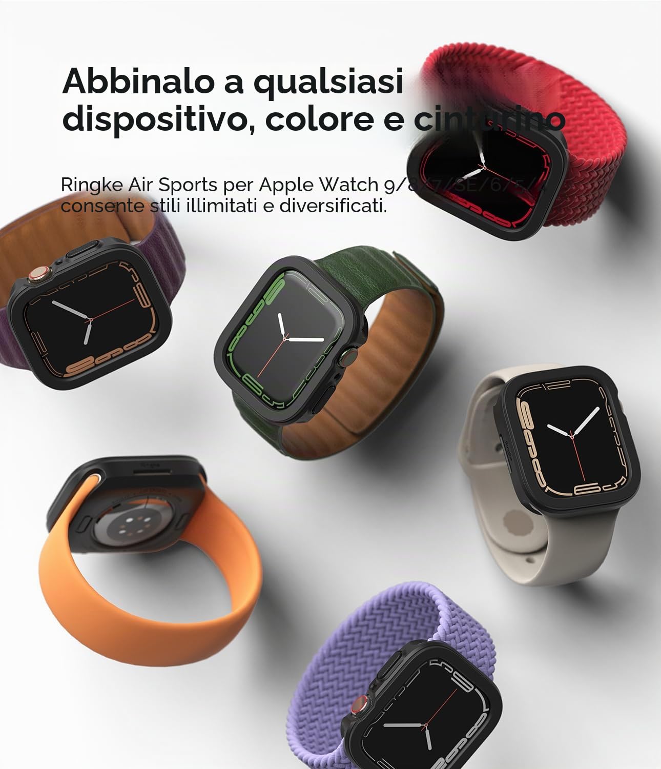 Ringke Air Sports Cover Apple Watch 44/45mm Nero antiurto