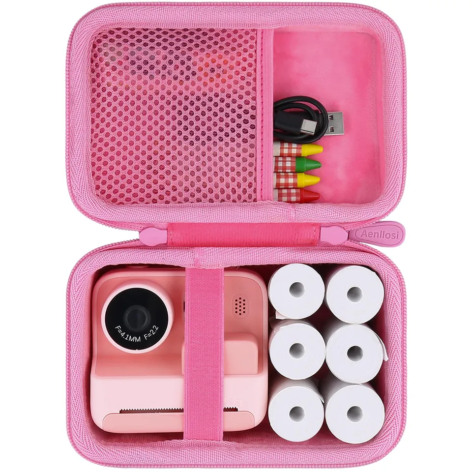 Aenllosi Camera Case fotocamera bambini custodia rosa EVA