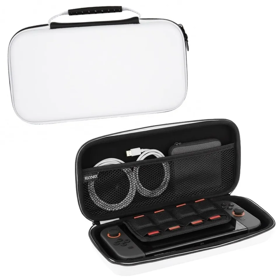 Konix Carry Bag Borsa Switch 2 Bianca 8 Giochi