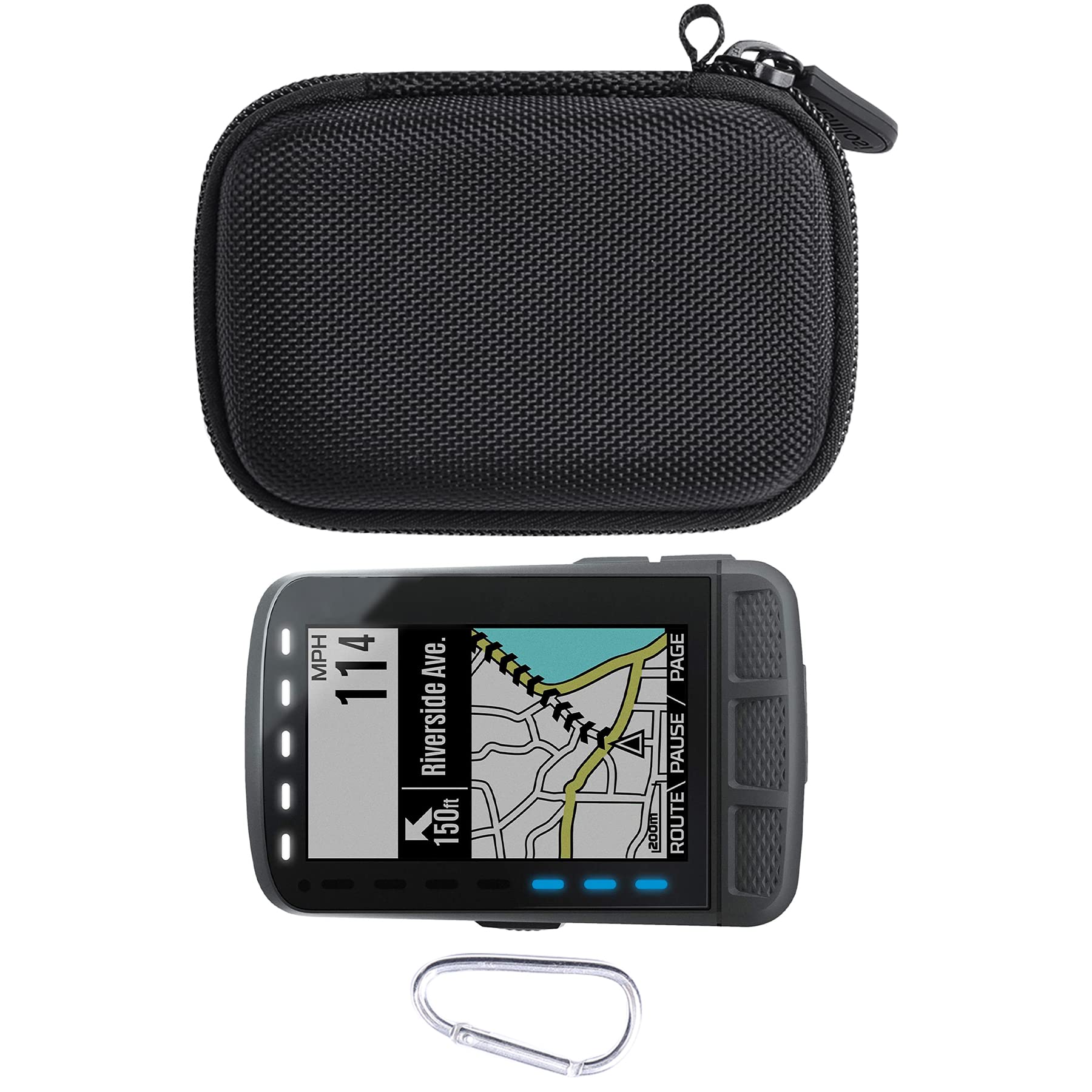 Aenllosi GPS Wahoo Custodia Rigida EVA Ciclocomputer Nero