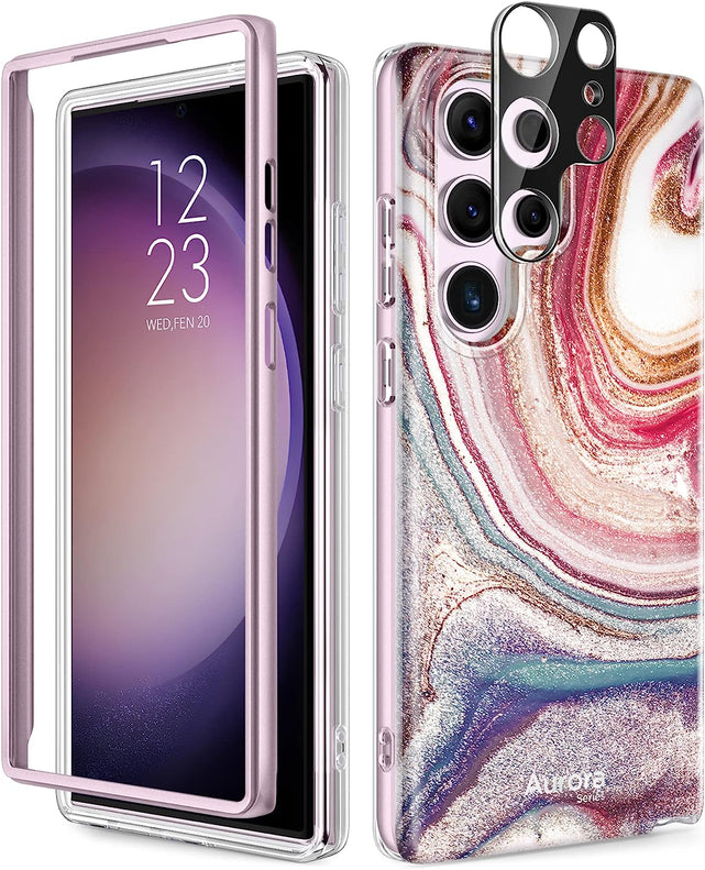 Redpepper Galaxy S23 Ultra cover marmo beige marrone