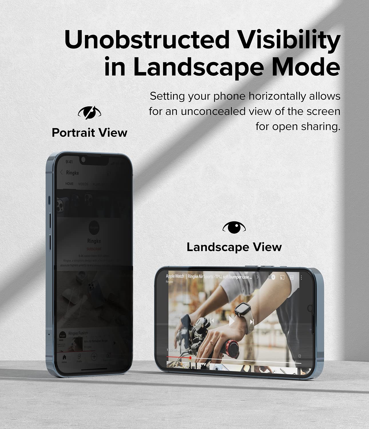 Ringke Privacy Glass Pellicola iPhone 14 Vetro Anti-spia 9H