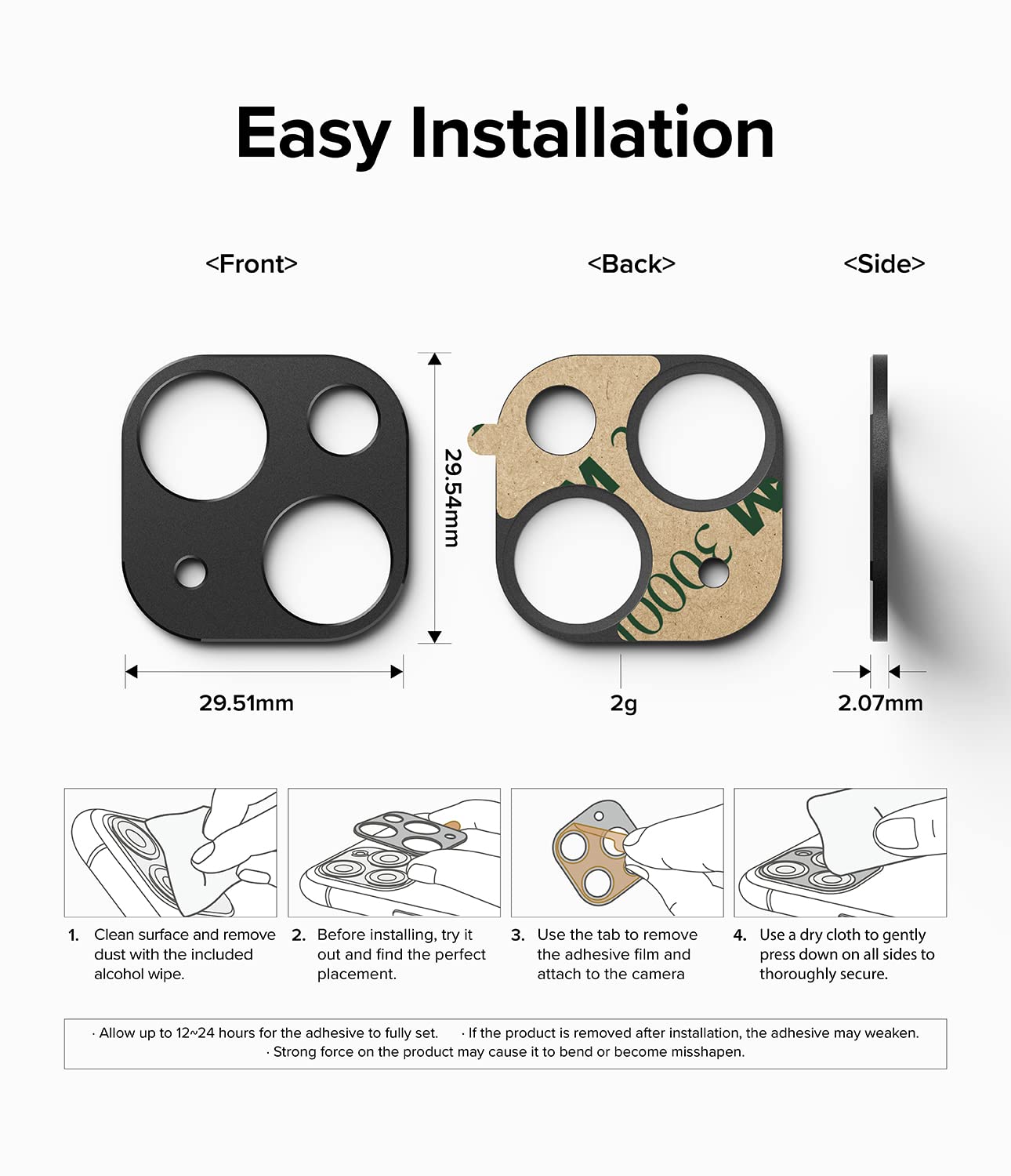 Ringke Camera Styling iPhone 14 protezione fotocamera nero