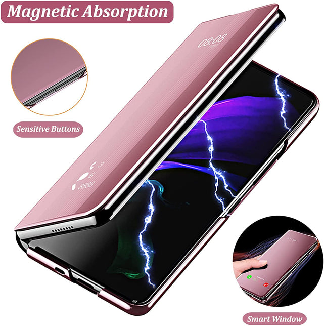 Redpepper Galaxy Z Fold 4 cover specchio con stand pelle