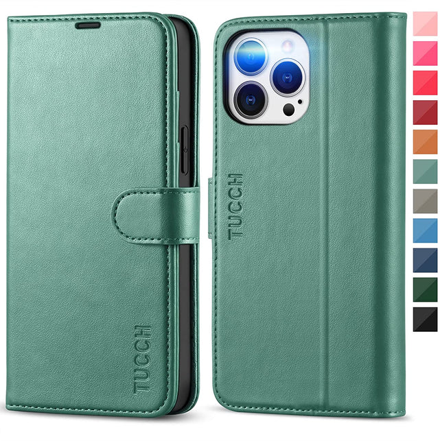 Redpepper iPhone 13 Pro Max Cover Portafoglio Pelle Stand