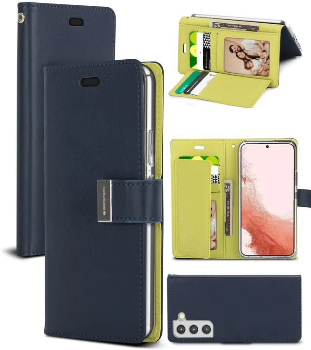 Redpepper Galaxy Cases S22 Plus Flip Cover pelle 6 carte