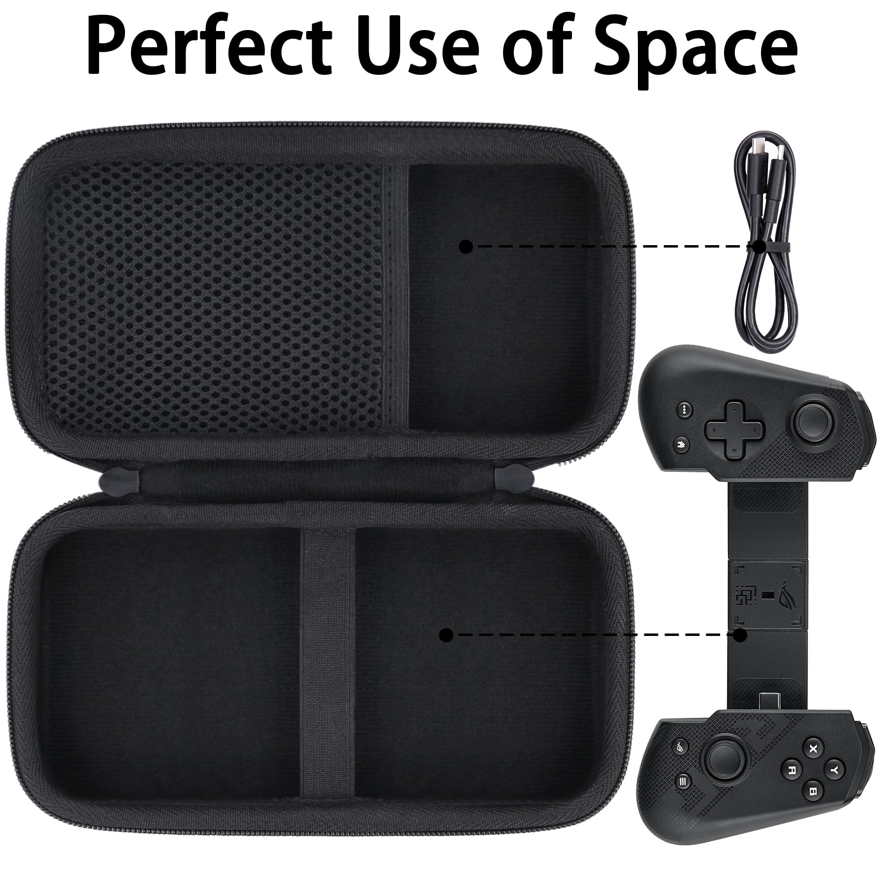 Aenllosi Custodia Rigida ASUS ROG Tessen Controller Nero EVA