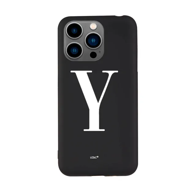 La Casa de las Carcasas Personalizzate iPhone 15 Pro custodia silicone nero iniziale