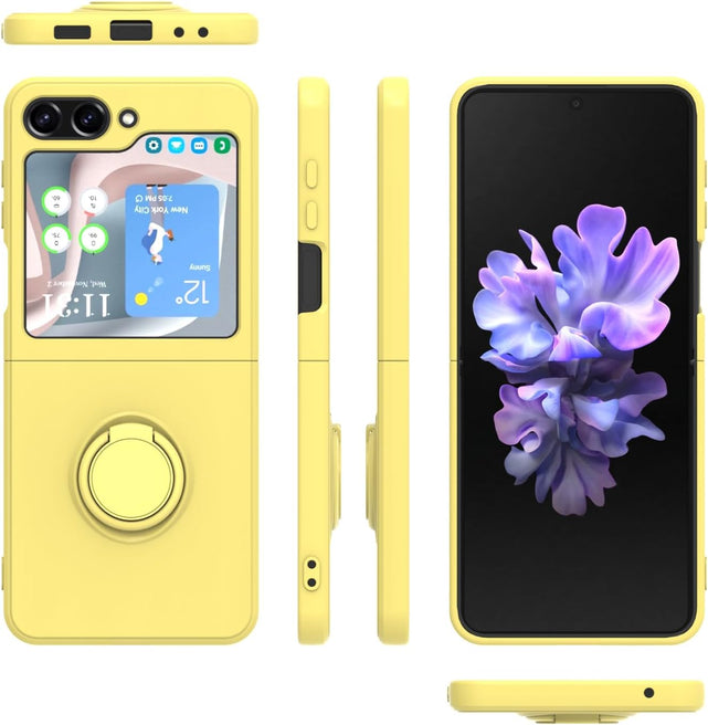 Redpepper Galaxy Z Flip 5 cover gialla morbida con stand