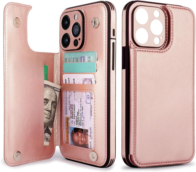 Redpepper iPhone 15 Pro Max cover portafoglio nera pelle