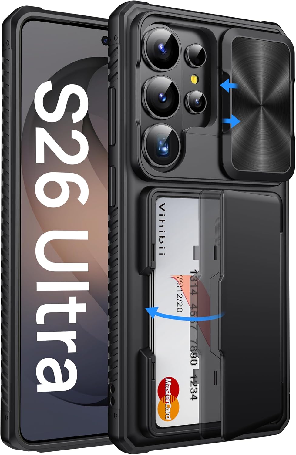 Redpepper Galaxy S26 Ultra Custodia Wallet RFID Nera