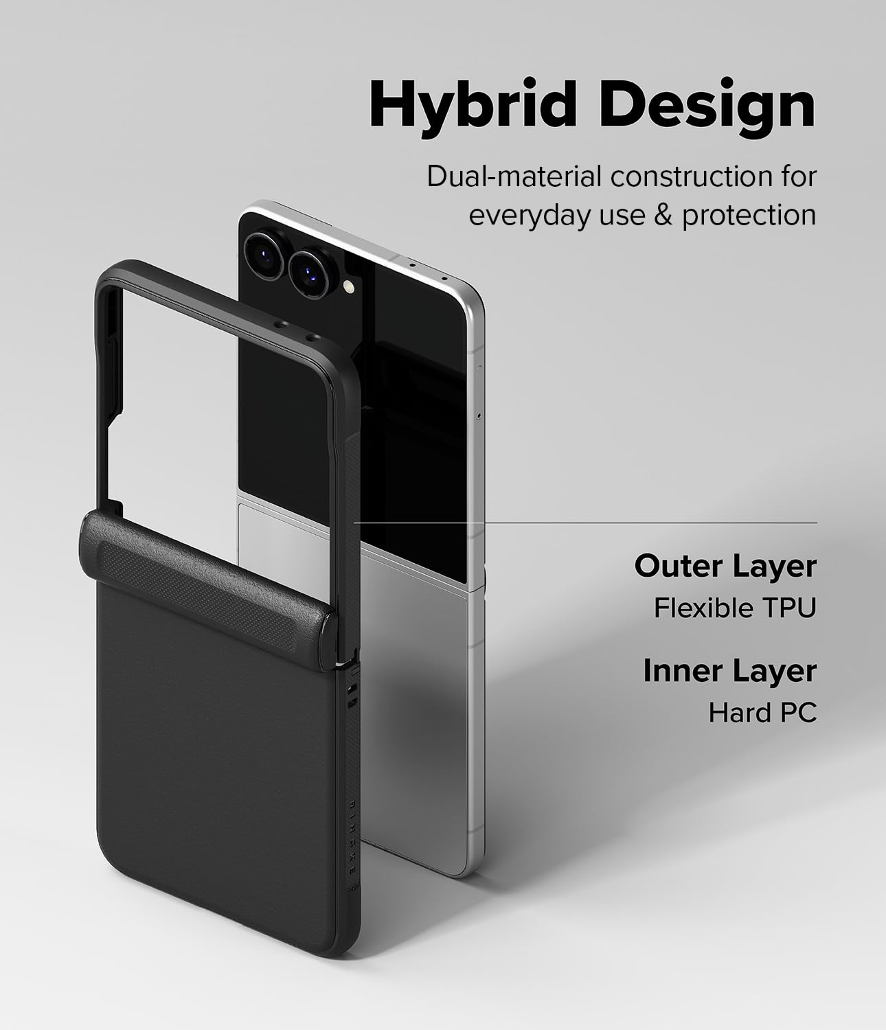 Ringke Onyx Flap cover Samsung Galaxy Z Flip 8 Black antiurto