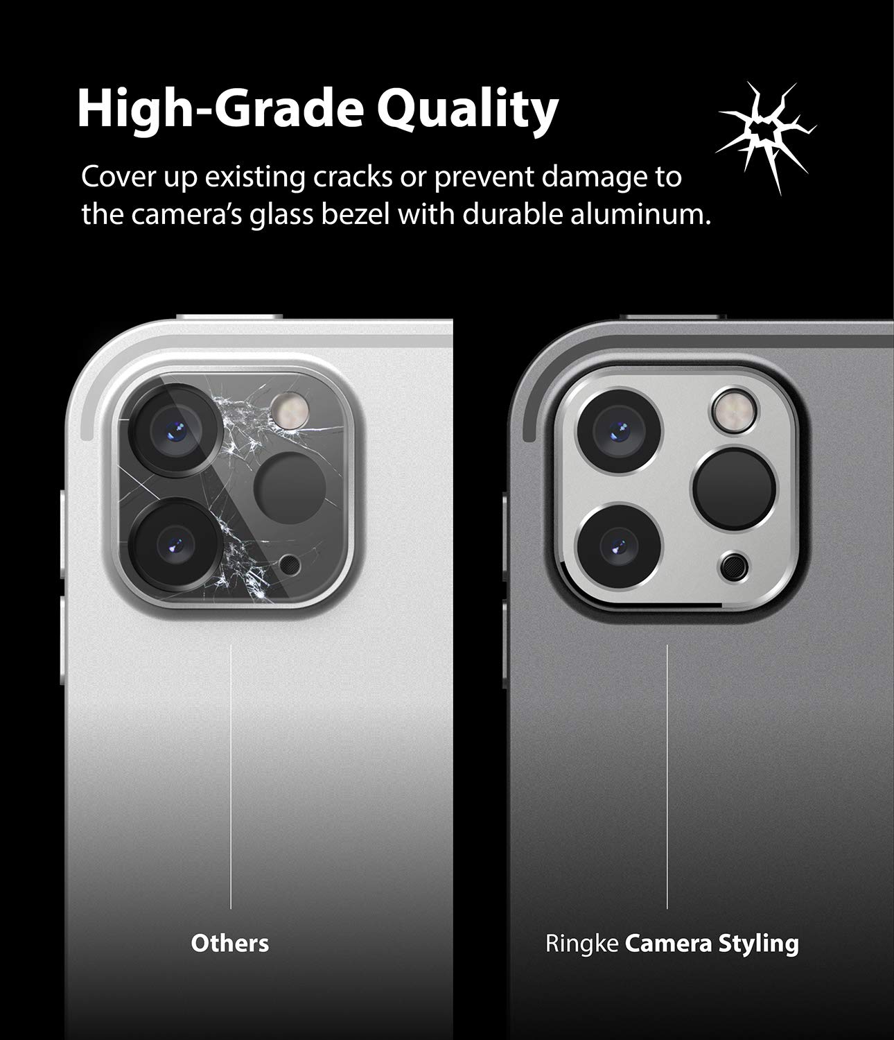 Ringke Camera Styling iPad Pro 11 12.9 cornice alluminio silver