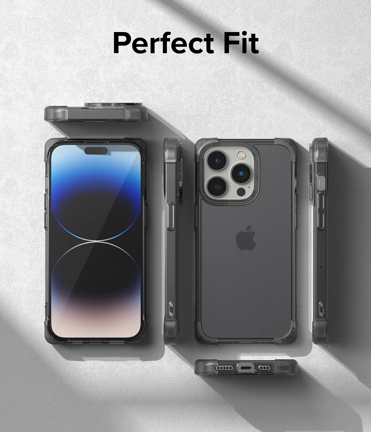 Ringke Fusion Bumper Cover iPhone 14 Pro Nera Matte Opaca