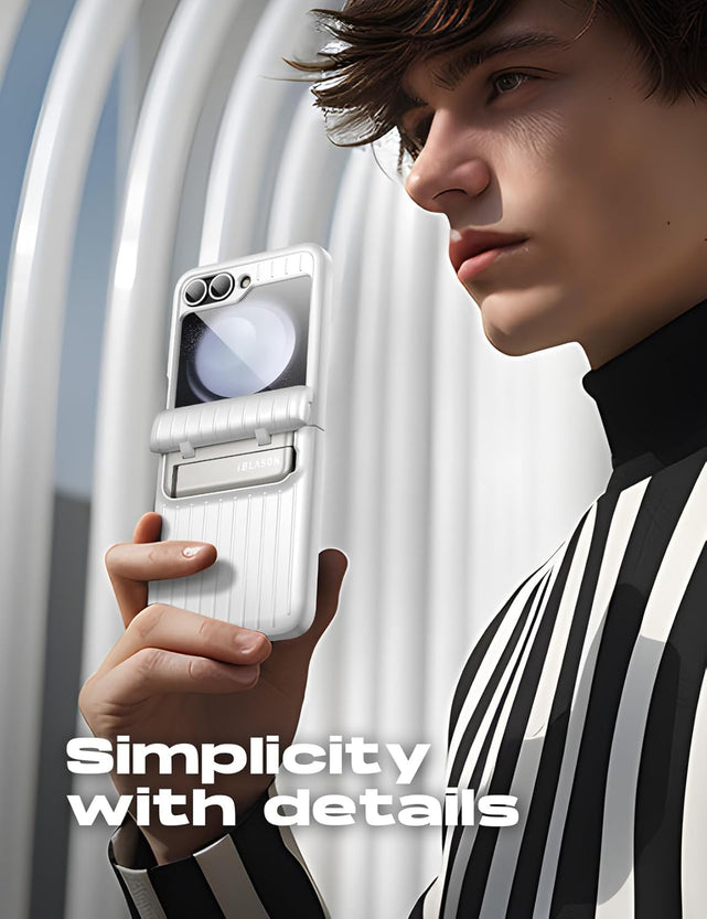 Redpepper Galaxy Z Flip 6 Custodia Rugged Nera con Stand