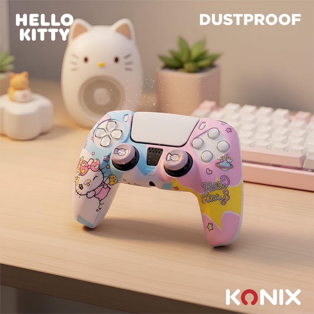Konix Controllers cover DualSense PS5 Hello Kitty blu rosa