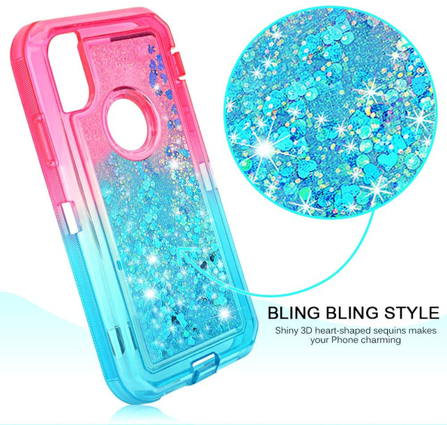 Redpepper Apple Cases custodia iPhone XR liquida glitter cuori