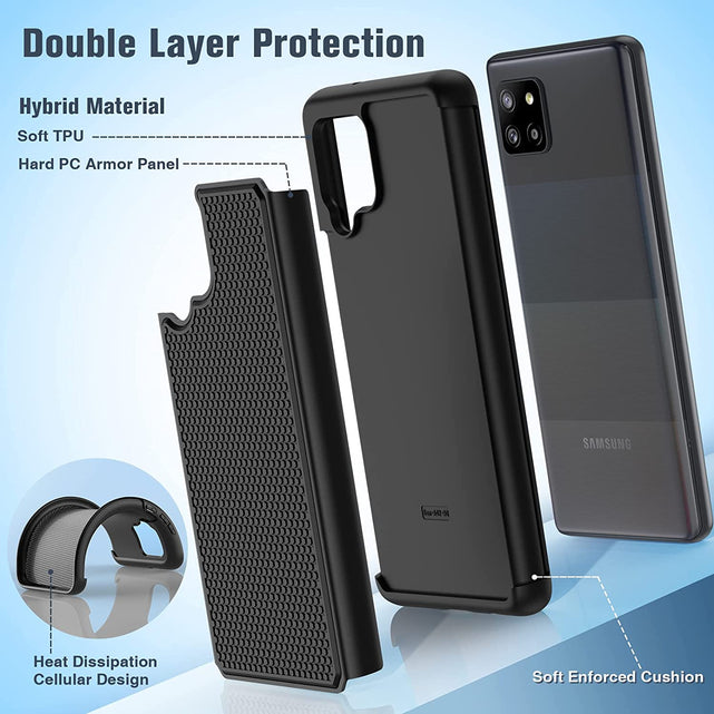 Redpepper Galaxy A42 5G custodia dual layer con vetri