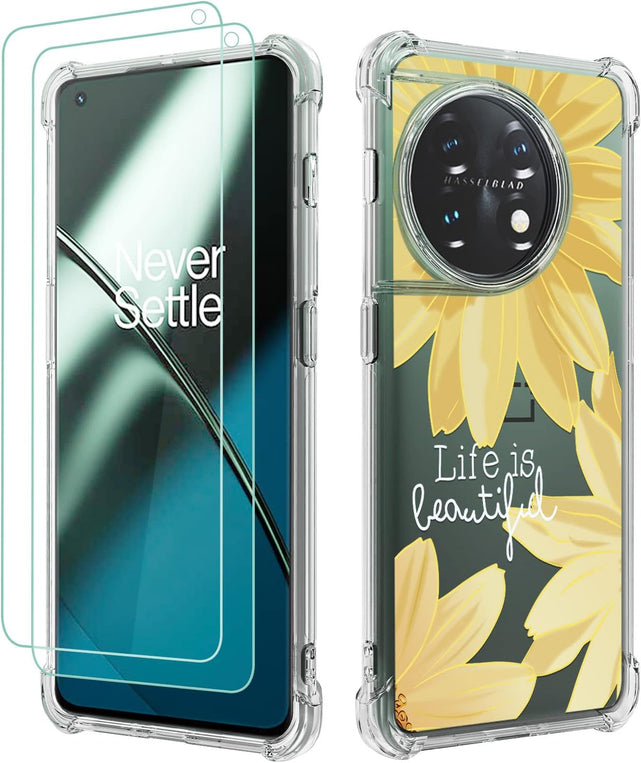 Redpepper OnePlus Cases OnePlus 11 cover girasole + pellicole