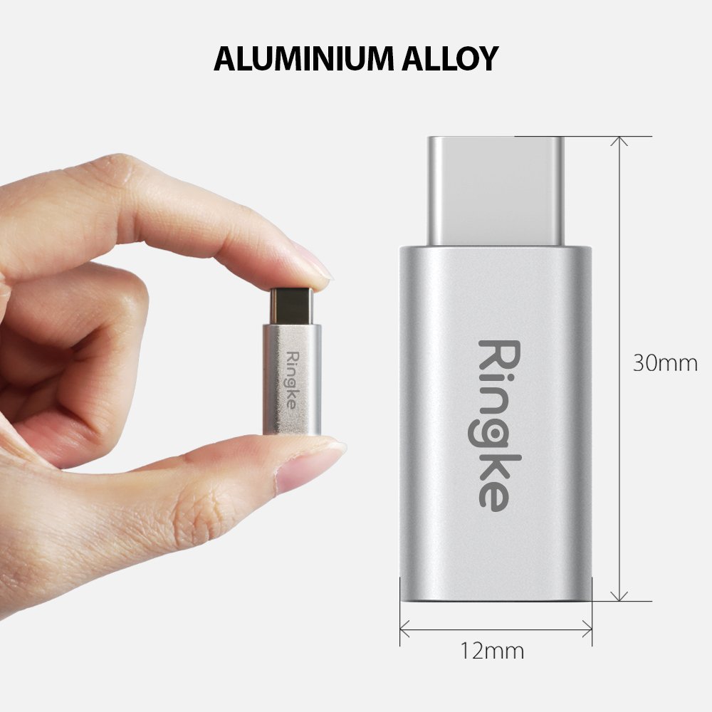 Ringke Adapter adattatore Lightning USB-C silver 2 pezzi