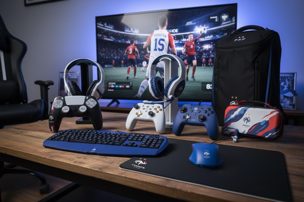 Konix FFF Tastiera Gaming Membrana AZERTY Blu USB