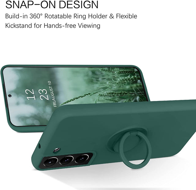 Redpepper Galaxy S22 Cover Anello Silicone Verde