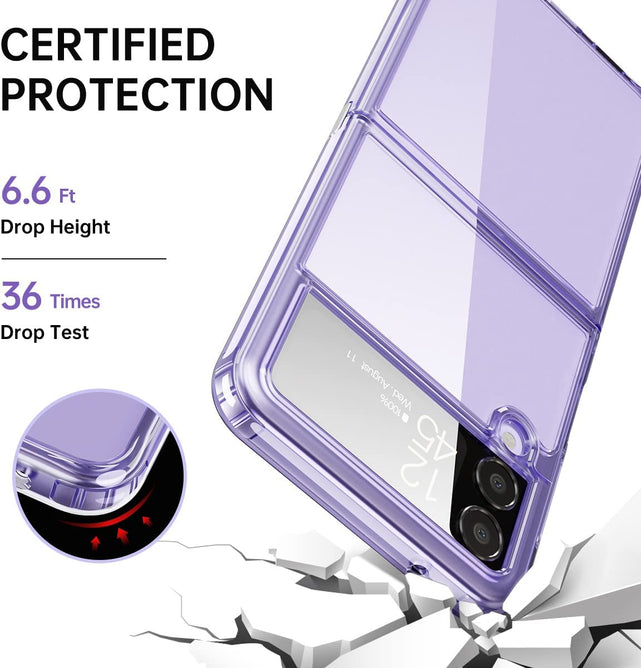 Redpepper Galaxy Z Flip 4 cover trasparente viola slim 5G