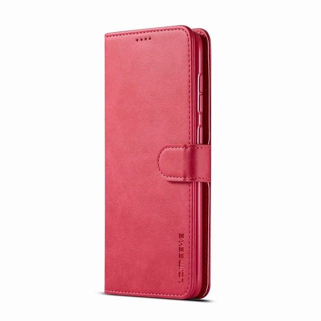 Redpepper Note 10 Plus Cover a Portafoglio Pelle Nera con Stand