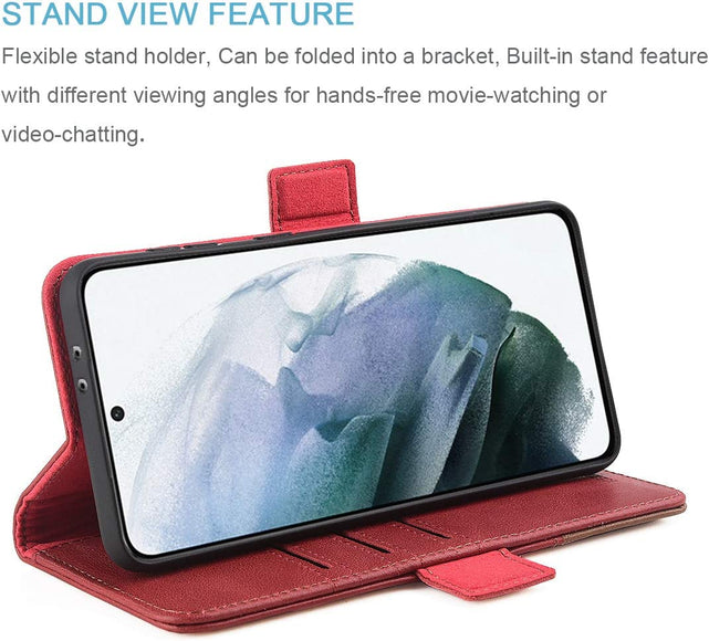 Redpepper Galaxy S21 Plus Cover Pelle Portafoglio RFID Nera