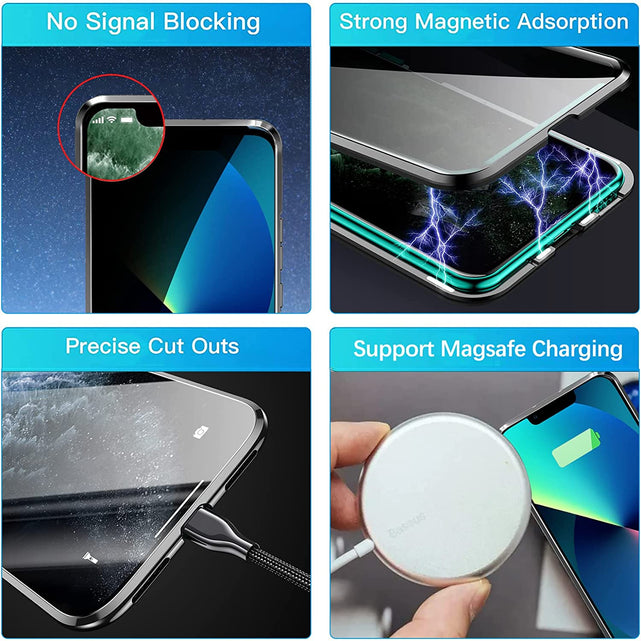 Redpepper Apple Cases cover vetro iPhone 14 trasparente magnetica