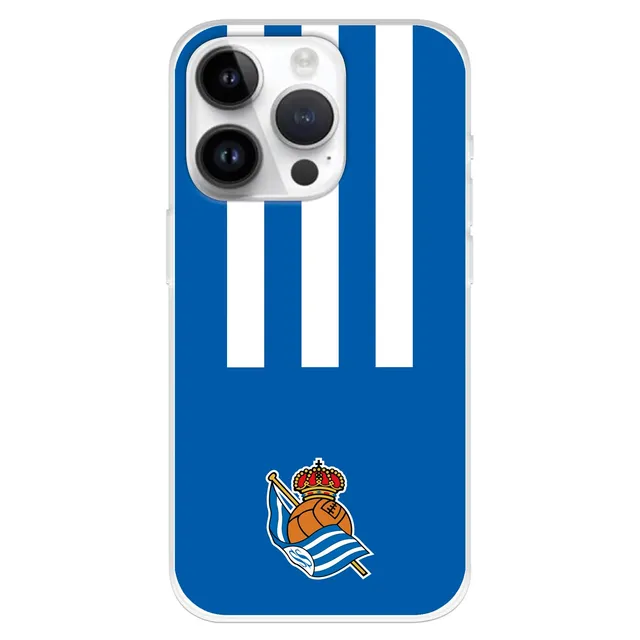 La Casa Custodia iPhone 15 Pro Real Sociedad Strisce Silicone