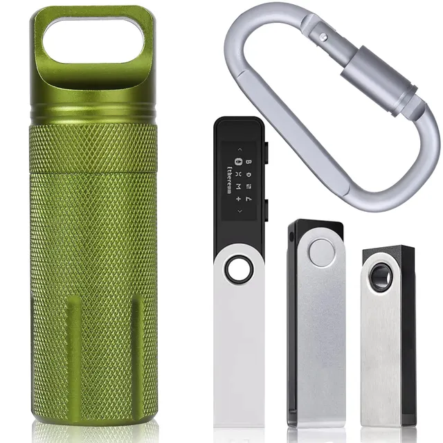 Aenllosi SSD Ledger Custodia Alluminio Verde Nano S Plus