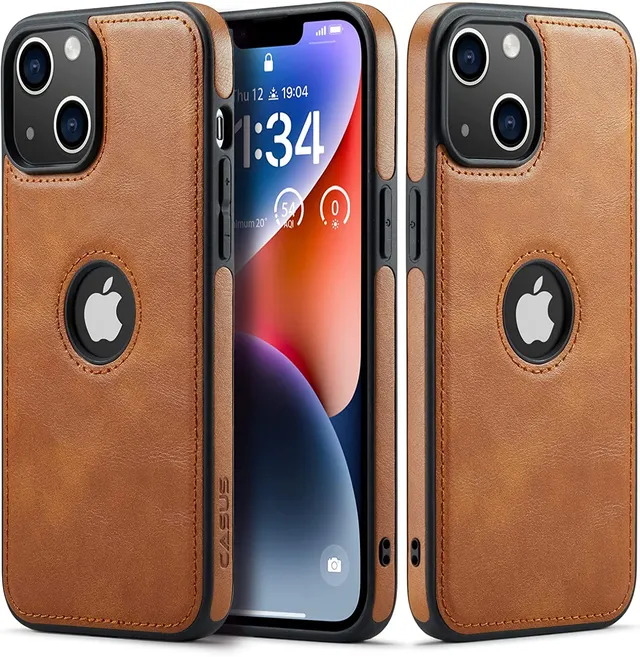 Redpepper iPhone 14 Cover Pelle Vegana Nera sottile