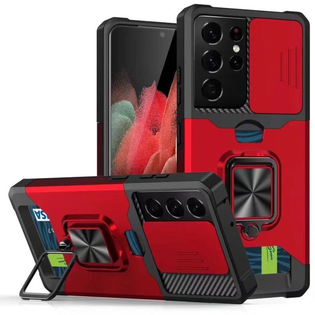 Redpepper Galaxy S21 cover armor con anello nero
