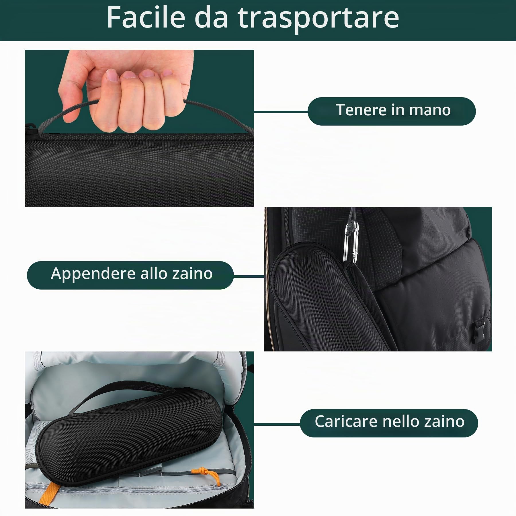 Aenllosi Speaker Case custodia Beats Pill EVA Nero Opaco
