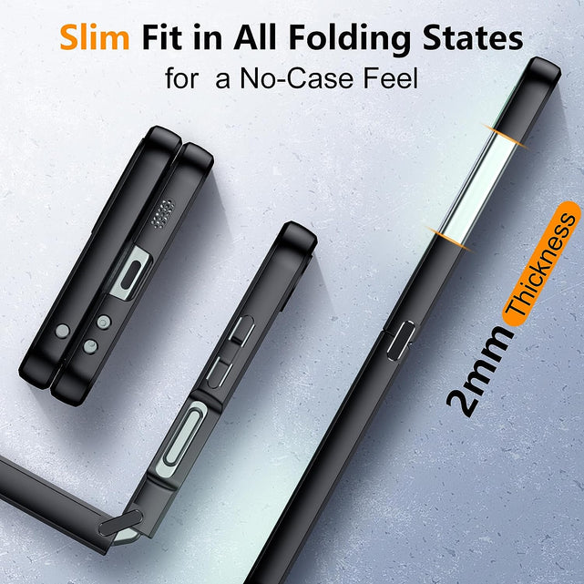 Redpepper Z Flip 5 Cover Nera Sottile in TPU