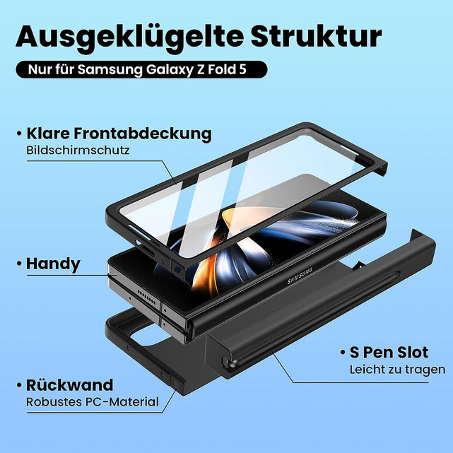 Redpepper Galaxy cover Z Fold 5 nera con porta penna PC