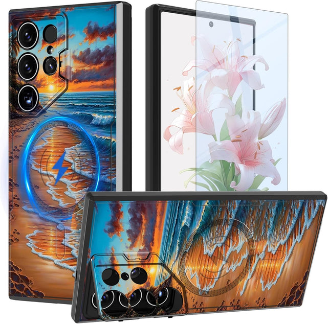 Redpepper Galaxy S24/S25 Plus custodia Owl Moon con stand