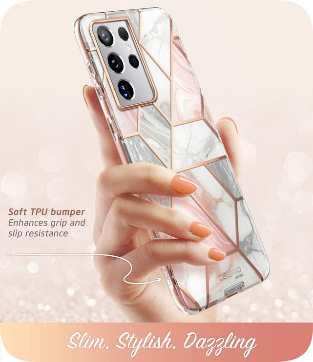 Redpepper Galaxy Cases S21 Ultra cover TPU marmo senza vetro
