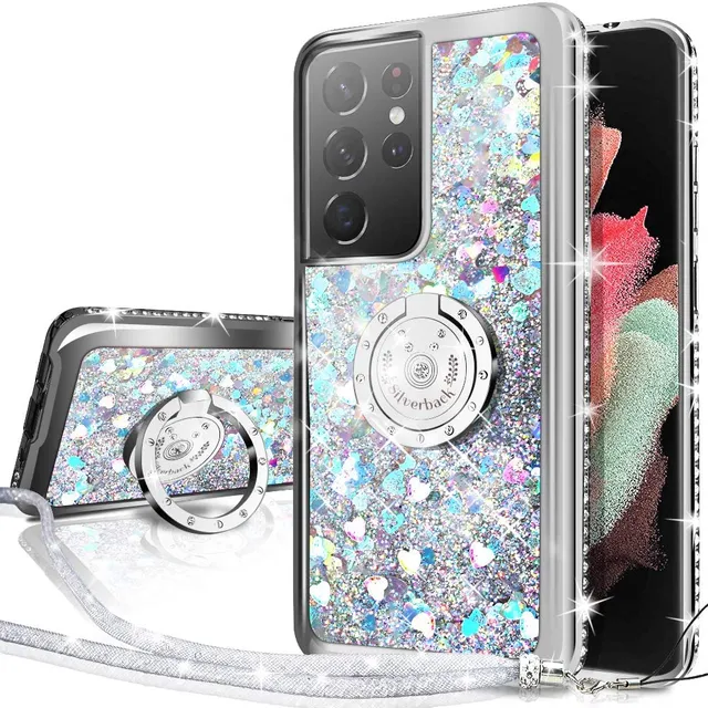 Redpepper Galaxy Cases S21 Ultra custodia glitter liquido rosa
