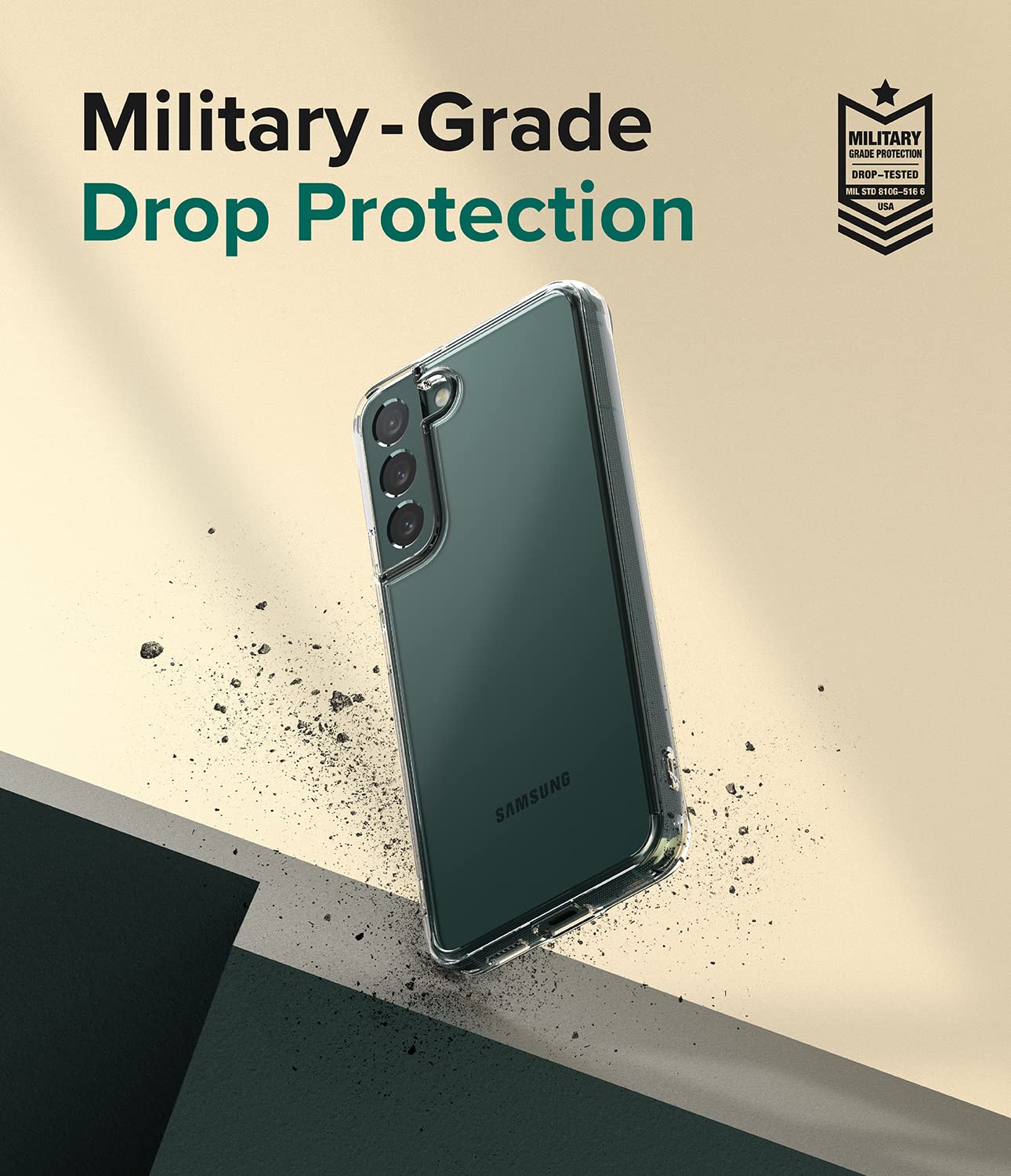 Ringke Fusion Cover Galaxy S22 Plus 5G Trasparente Clear Antiurto