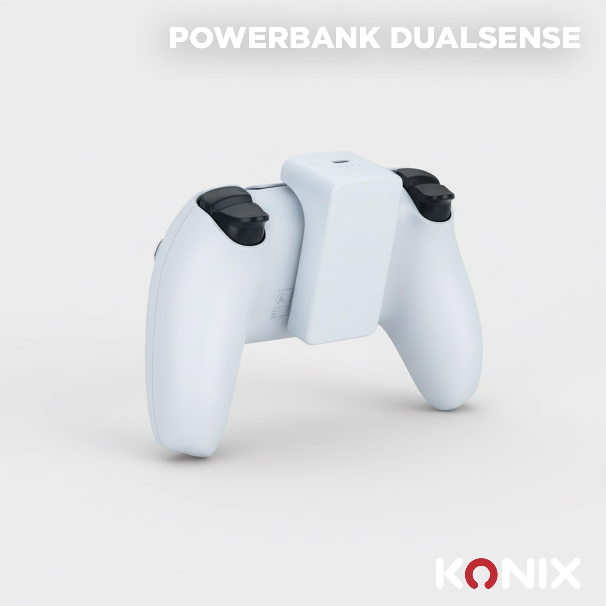 Konix batteria esterna DualSense PS5 2000 mAh LED nera
