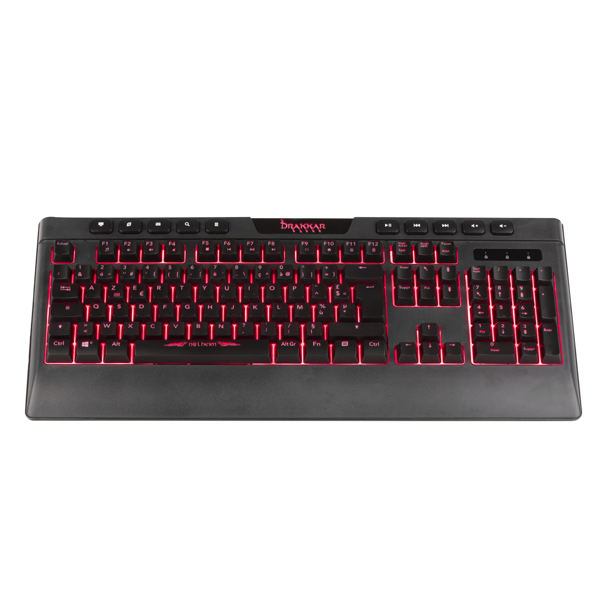 Konix Drakkar Niflheim Tastiera Gaming AZERTY Cavo Nera